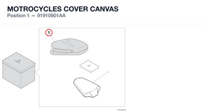 MOTROCYCLES COVER CANVAS 91910901AA diagram position