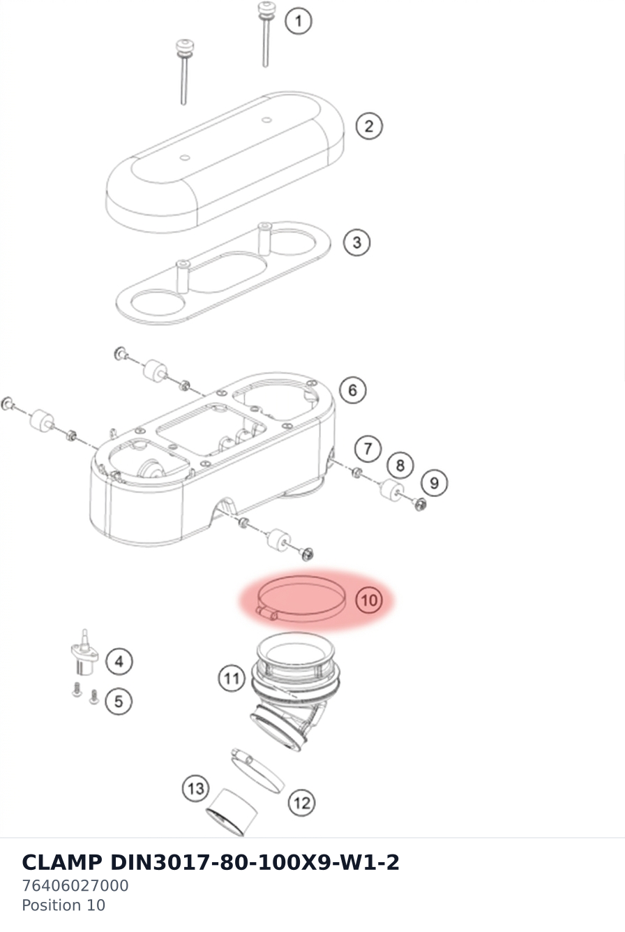 Diagram preview: CLAMP DIN3017-80-100X9-W1-2 (76406027000)