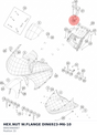 Diagram preview: HEX.NUT W.FLANGE DIN6923-M6-10 (06923060007)