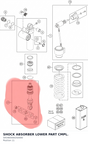Diagram preview: SHOCK ABSORBER LOWER PART CMPL. (S454600002S0000)