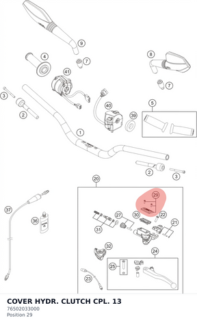 Diagram preview: COVER HYDR. CLUTCH CPL.     13 (76502033000)