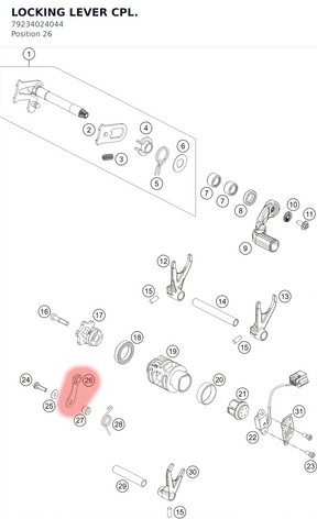 Diagram preview: LOCKING LEVER CPL. (79234024044)