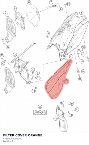 Diagram preview: FILTER COVER ORANGE (4710600300004C)