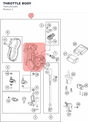 Diagram preview: THROTTLE BODY (76441001000)