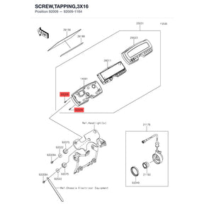 Kawasaki OEM – SCREW,TAPPING,3X16 product image