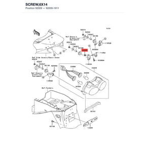 Kawasaki OEM – SCREW,6X14 product image