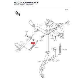 Kawasaki OEM – NUT,LOCK,10MM,BLACK product image