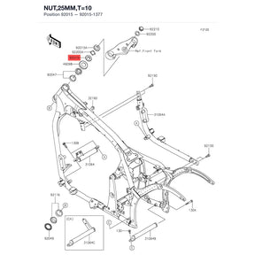 Kawasaki OEM – NUT,25MM,T=10 product image