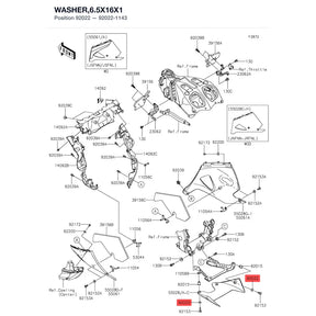 Kawasaki OEM – WASHER,PLAIN,6.5X16X1 product image