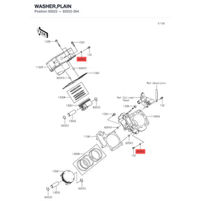Kawasaki OEM – WASHER,PLAIN product image