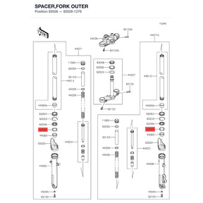 Kawasaki OEM – SPACER,FORK OUTER product image