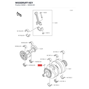 Kawasaki OEM – WOODRUFF KEY product image