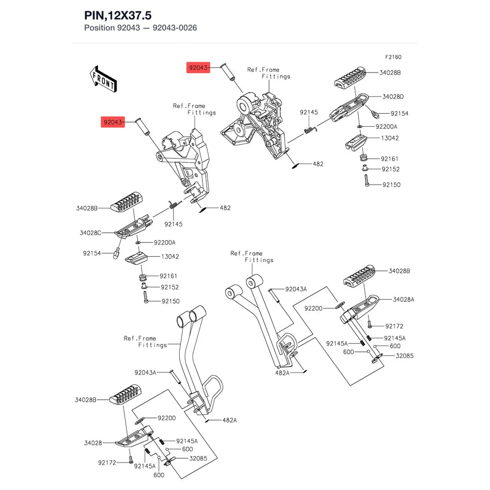 Kawasaki OEM – PIN,12X42.5 product image