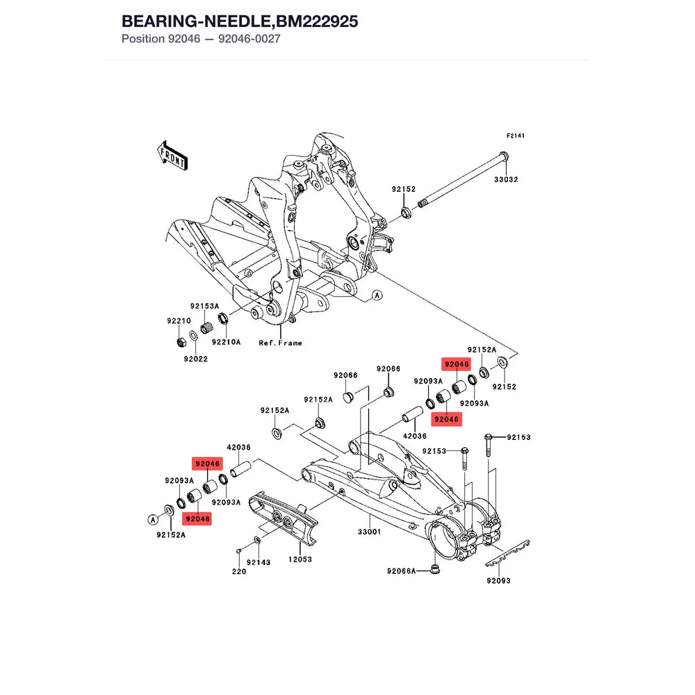 Kawasaki OEM – BEARING-NEEDLE,BM2229 product image