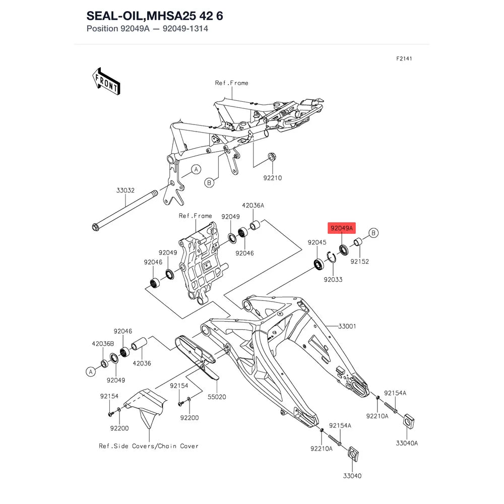 Kawasaki OEM – SEAL-OIL,MHSA25 42 6 product image