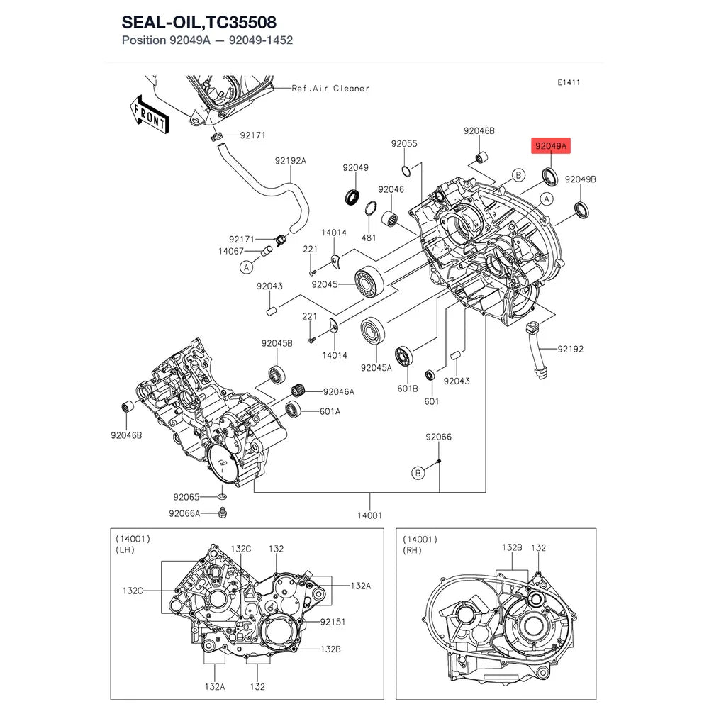 Kawasaki OEM – SEAL-OIL,TC35508 product image