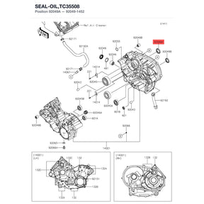 Kawasaki OEM – SEAL-OIL,TC35508 product image