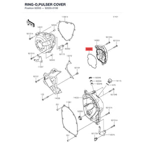 Kawasaki OEM – RING-O,PULSER COVER product image