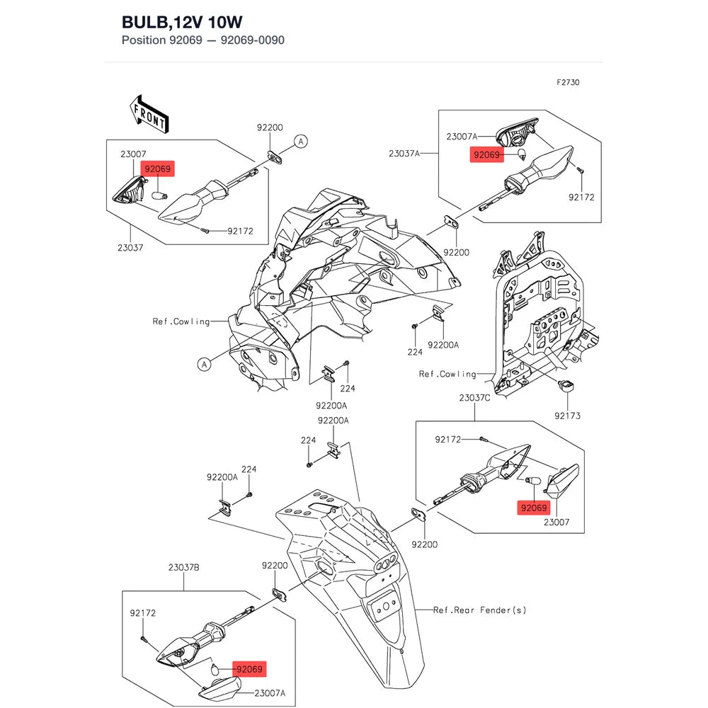 Kawasaki OEM – BULB,12V 10W product image