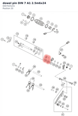 Diagram preview: dowel pin DIN 7 A1 2.5m6x24 (0007025241)