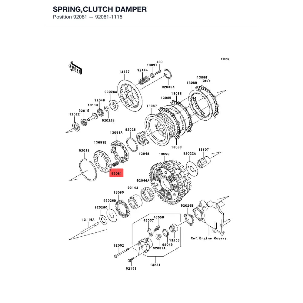 Kawasaki OEM – SPRING,CLUTCH DAMPER product image