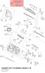 Diagram preview: GASKET KIT CYLINDER+HEAD F+R (61730097000)