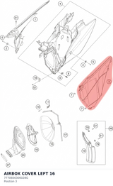 Diagram preview: AIRBOX COVER LEFT           16 (7770600300028G)