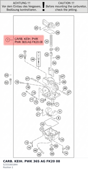 Diagram preview: CARB. KEIH. PWK 36S AG FK20 08 (52331001844)