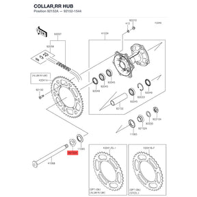Kawasaki OEM – COLLAR,RR HUB product image