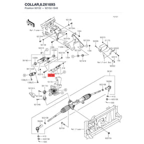 Kawasaki OEM – COLLAR,8.2X18X5 product image