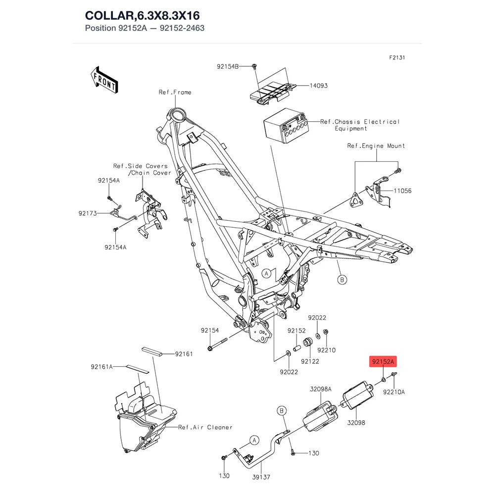 Kawasaki OEM – COLLAR,6.3X8.3X16 product image