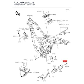 Kawasaki OEM – COLLAR,6.3X8.3X16 product image