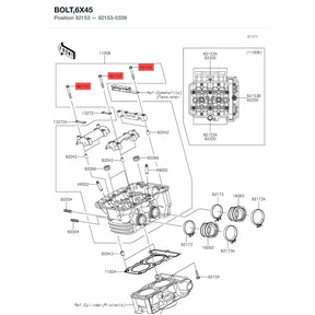Kawasaki OEM – BOLT,6X45 product image