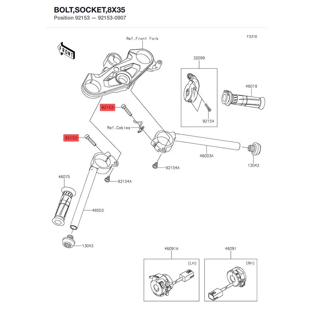 Kawasaki OEM – BOLT,SOCKET,8X35 product image