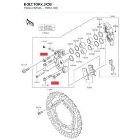 Kawasaki OEM – BOLT,TORX,8X38 product image