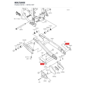 Kawasaki OEM – BOLT,8X55 product image
