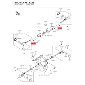 Kawasaki OEM – BOLT,SOCKET,6X22 product image