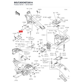 Kawasaki OEM – BOLT,SOCKET,6X14 product image