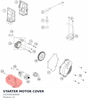 Diagram preview: STARTER MOTOR COVER (A42040040000)