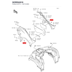 Kawasaki OEM – SCREW,6X18 product image