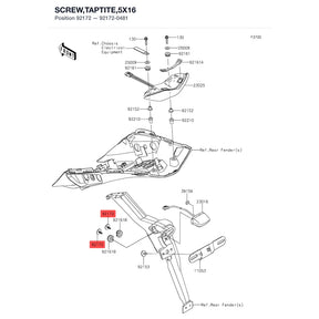 Kawasaki OEM – SCREW,TAPTITE,5X16 product image