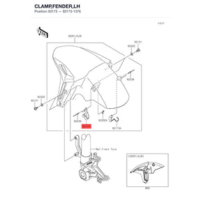 Kawasaki OEM – CLAMP,FENDER,LH product image