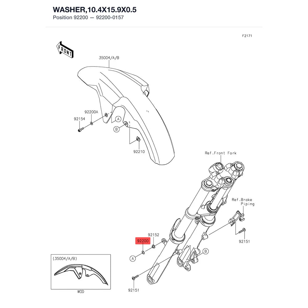 Kawasaki OEM – WASHER,10.4X15.9X0.5 product image