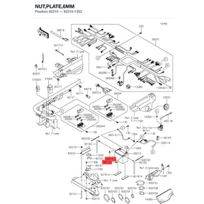 Kawasaki OEM – NUT,PLATE,6MM product image