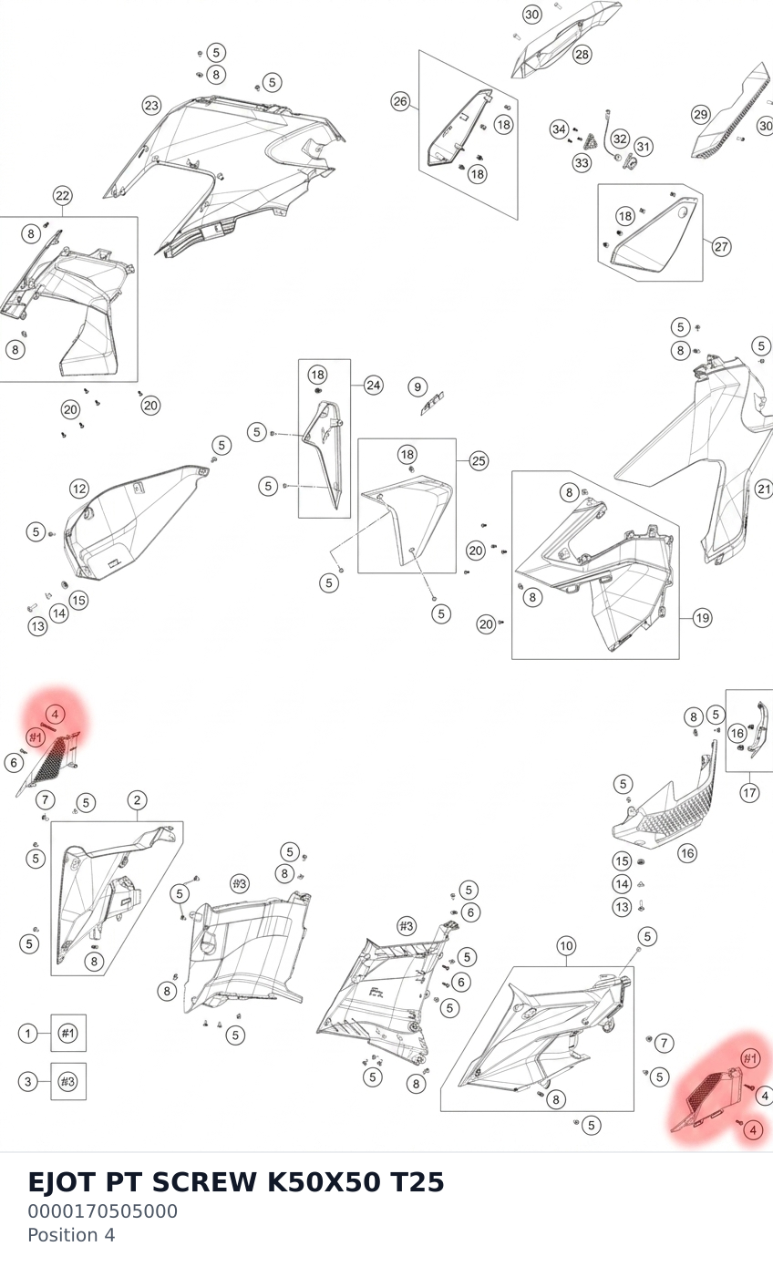 Diagram preview: EJOT PT SCREW K50X50 T25 (0000170505000)
