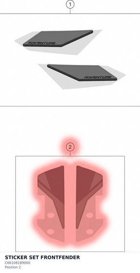 Diagram preview: STICKER SET FRONTFENDER (C66108189000)