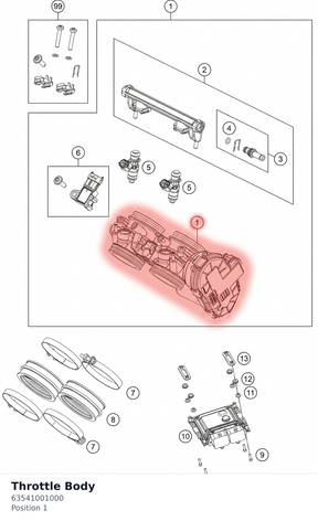 Diagram preview: Throttle Body (63541001000)