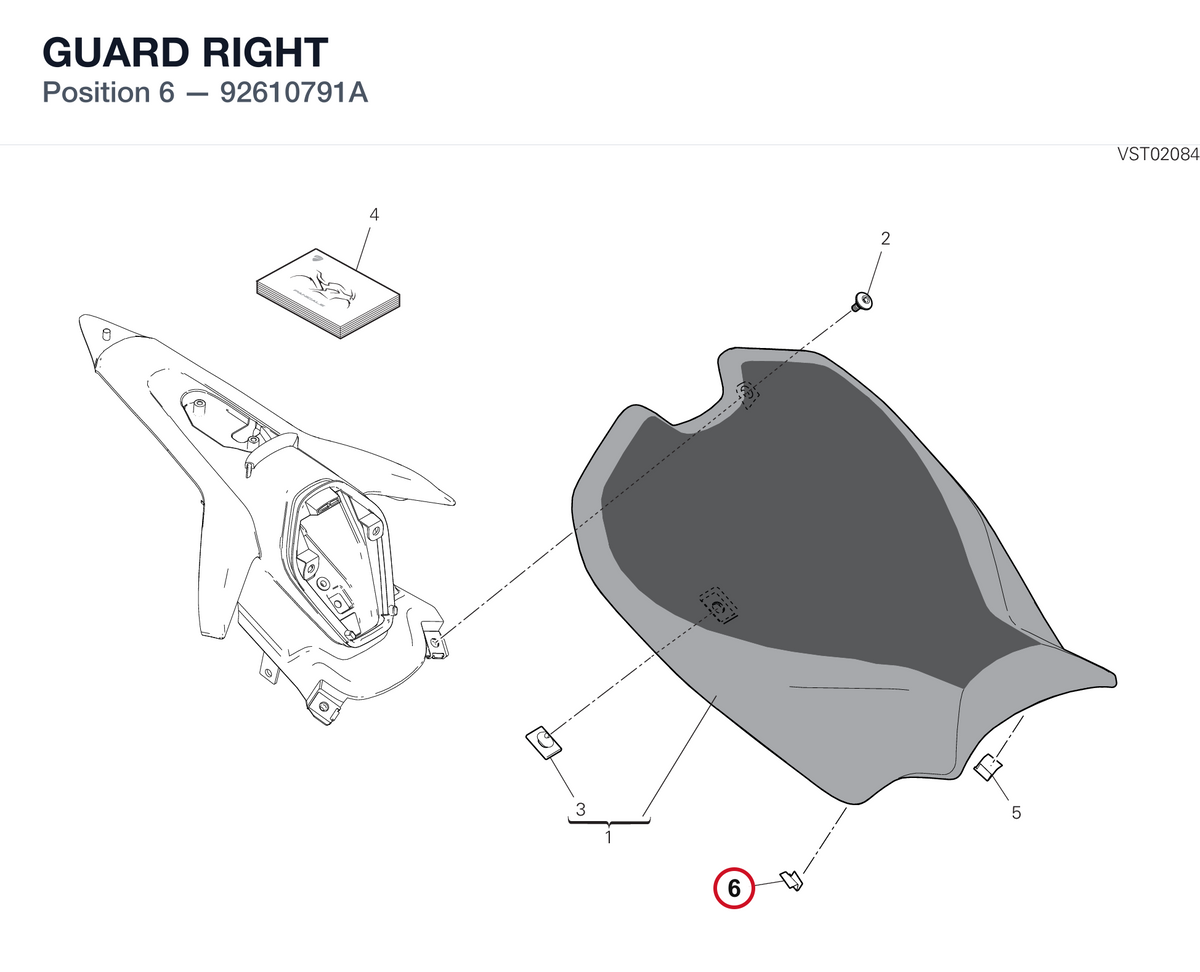 GUARD RIGHT 92610791A diagram position