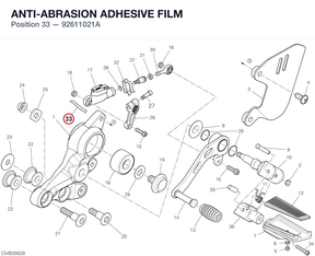 ANTI-ABRASION ADHESIVE FILM 92611021A diagram position