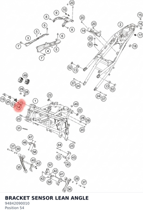 Diagram preview: BRACKET SENSOR LEAN ANGLE (94842090010)